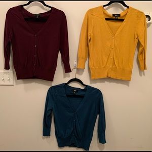 3 Small Mossimo Cardigans